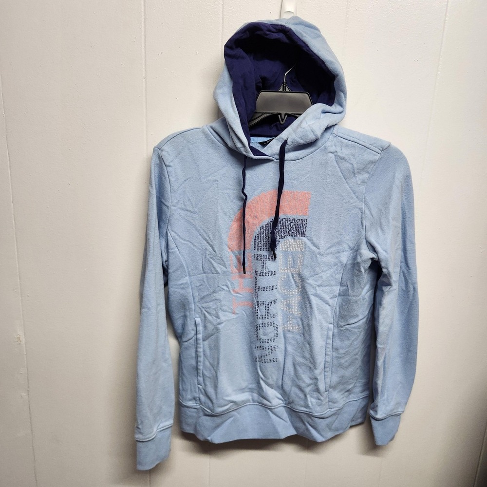 The North Face Hoodie Sweatshirt Womens‎ Medium Blue Pullover Half Dome Logo